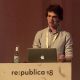 Speaking photo from re:publica '18